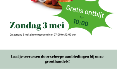3 Mei: Gratis ontbijt
